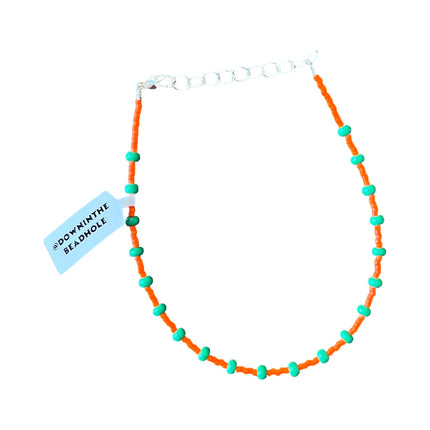 Orange Green Anklet