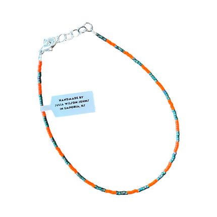 Orange Evergreen Anklet