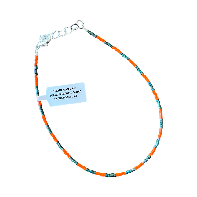 Orange Evergreen Anklet