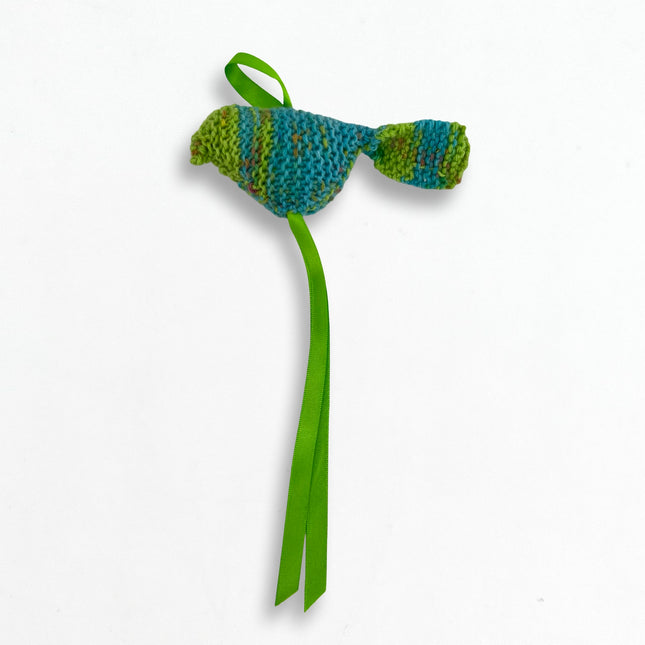 Green & Teal Knit Bird
