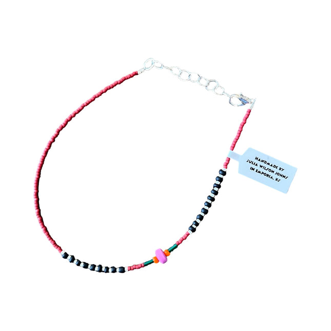 Red Black Orange Fuchsia Green Anklet