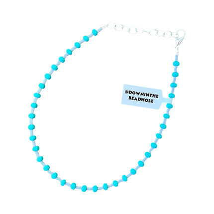 Aqua Gray Anklet