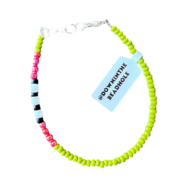Lime Pink Black White