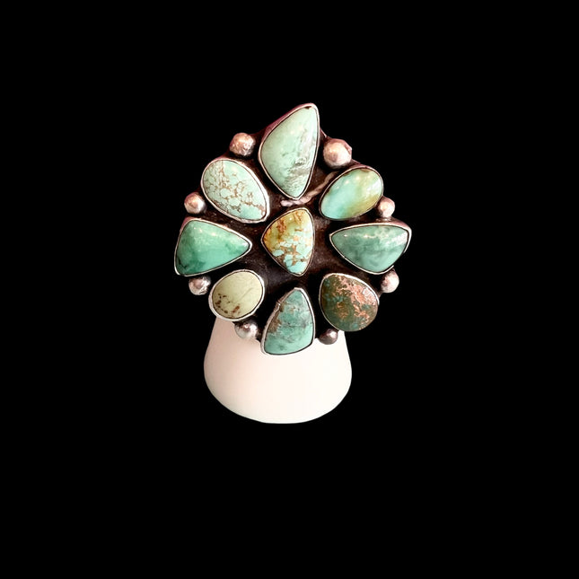 Turquoise & Variscite Cluster Ring