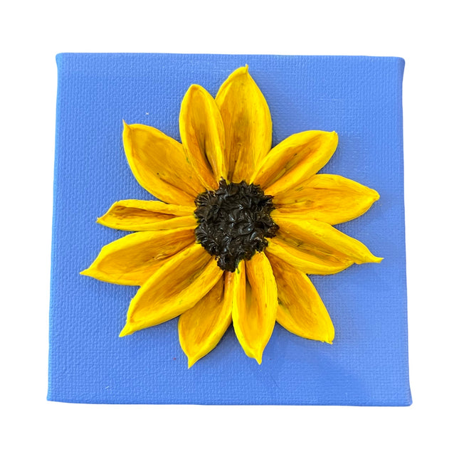 Sunflower on Periwinkle