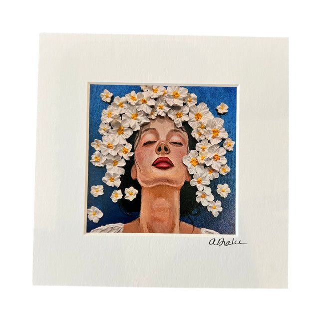 Girl w/Flowers Print