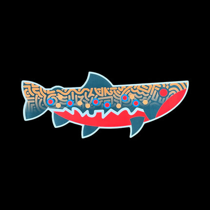 Geometric Trout v4 opt 1 Sticker