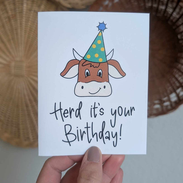 Cow Birthday Card