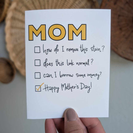 Checkmark Mother's Day Card