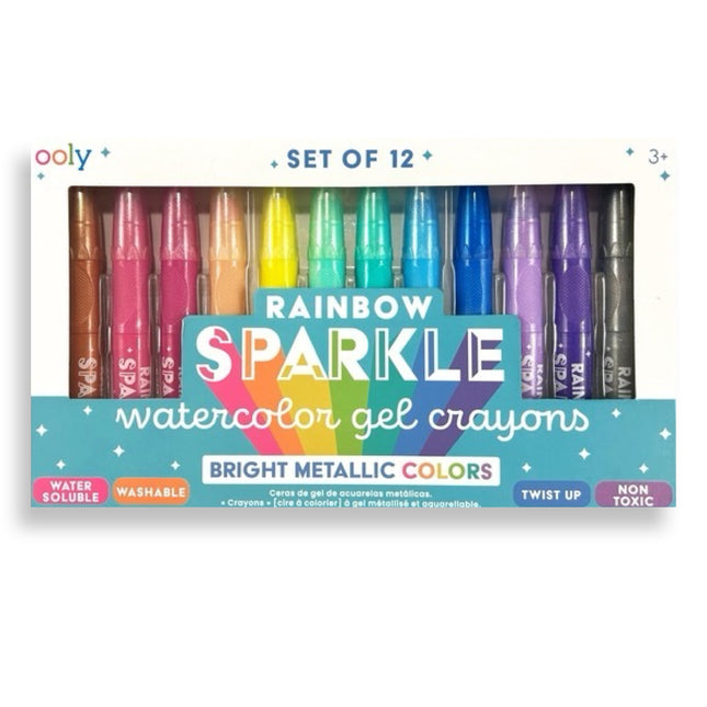 Rainbow Sparkle Watercolor Gel Crayons