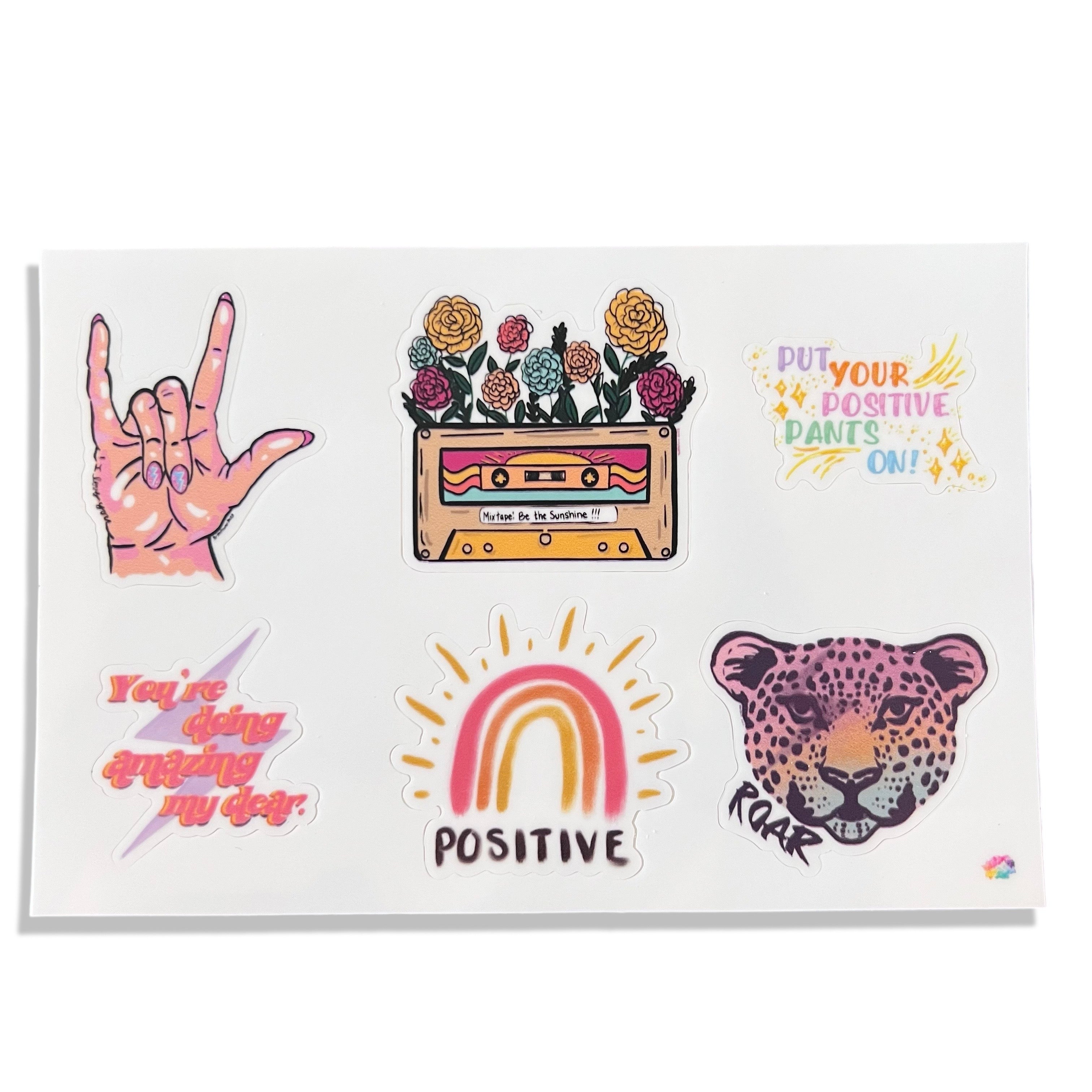 Sticker Postive Positive Sticker Sheet – Trox Gallery and Gifts