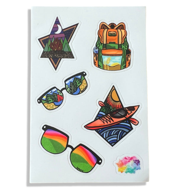 Camping KS Sticker Sheet