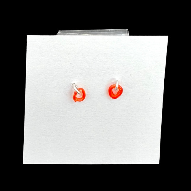 Orange Li'l Donut Earrings
