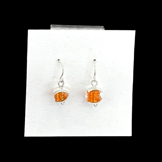 Orange Lantern Earrings