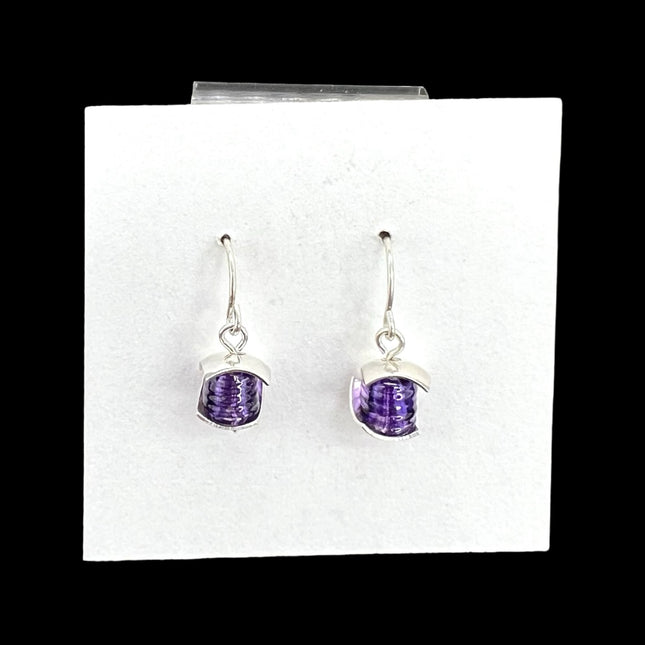 Purple Lantern Earrings