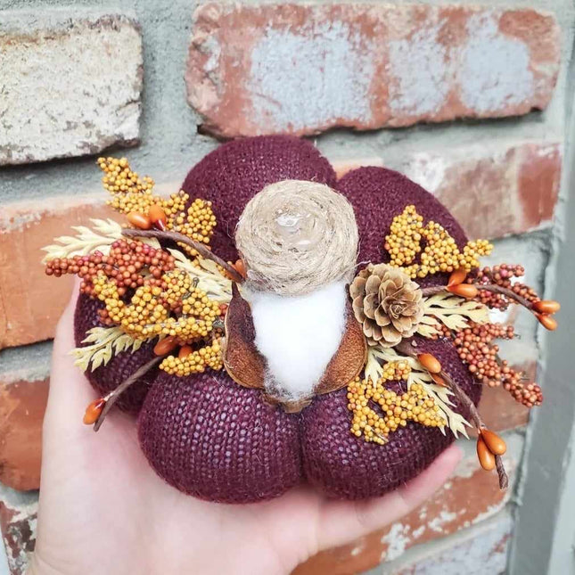 Burgundy Sweater Pumpkin