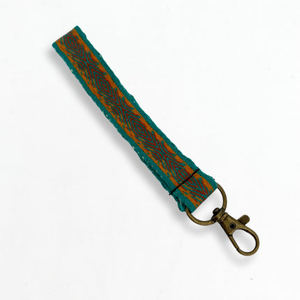 Orange and Teal Lanyard