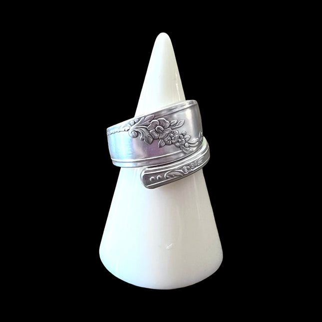 Spoon Ring Size 10 - Falling Floral