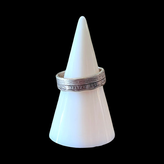 Belize 1991 1 Dollar Ring - Size 10.5