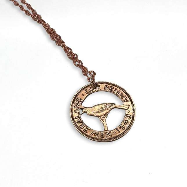1943 New Zealand One Penny Pendant