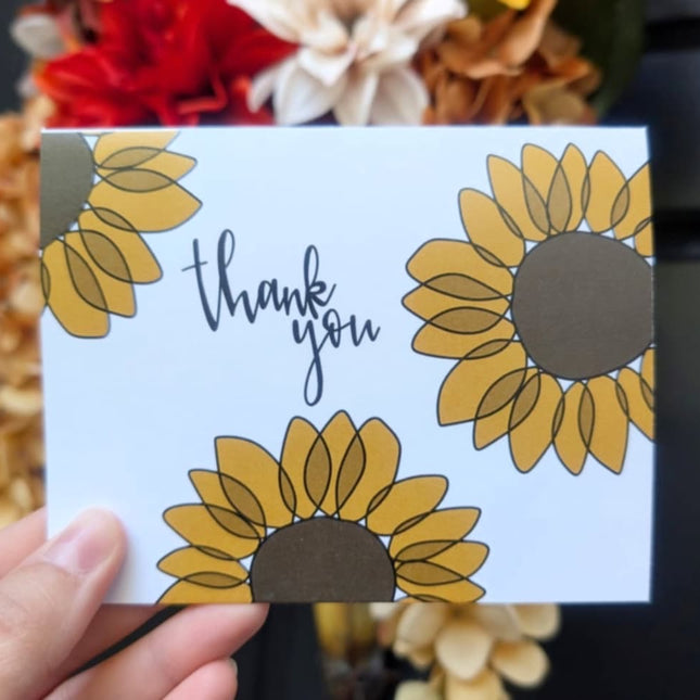 Multiple Sunflower Thank You Card