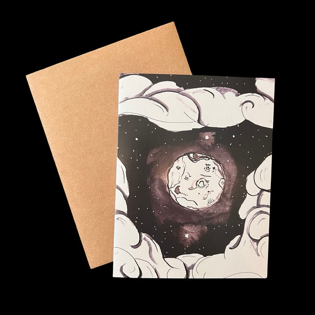 Moon & Clouds Greeting Card