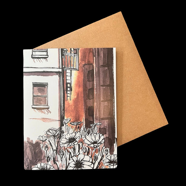 Alley Flowers Greeting Card