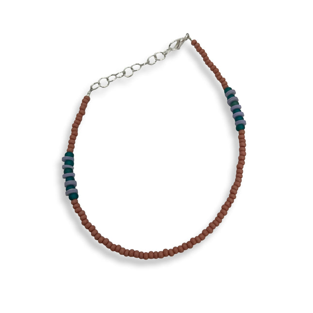 Coral & Blue Anklet