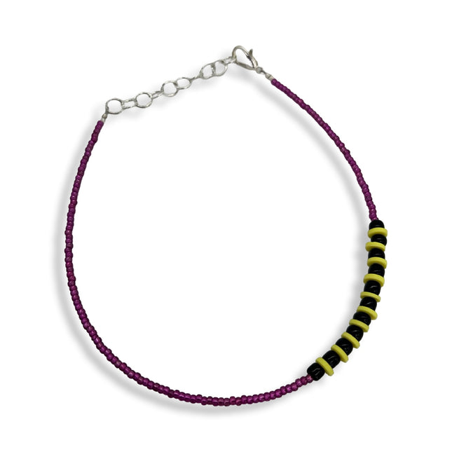 Purple Black Yellow Anklet