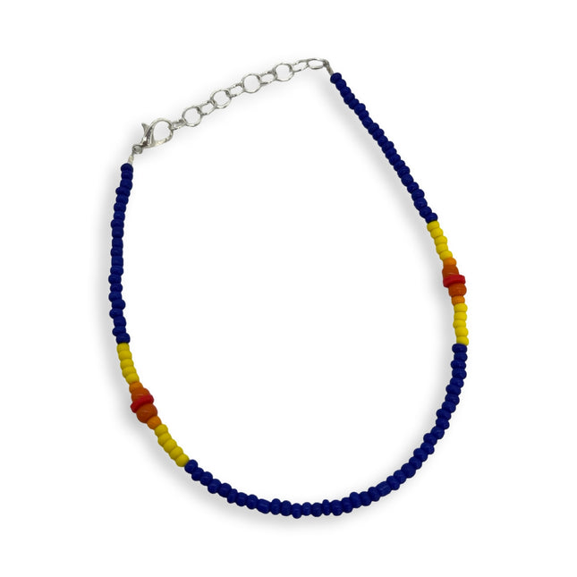 Blue Yellow Orange Anklet