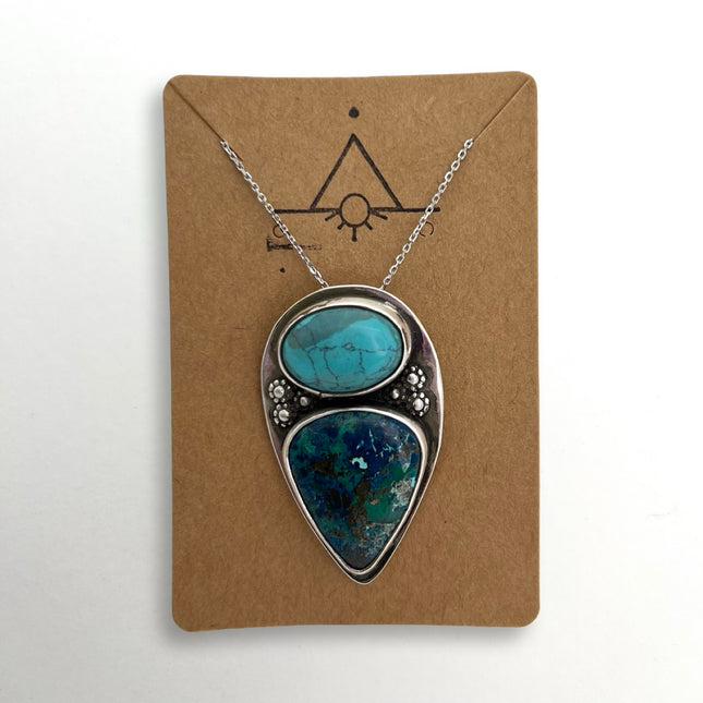 Turquoise & Azurite Malachite Pendant
