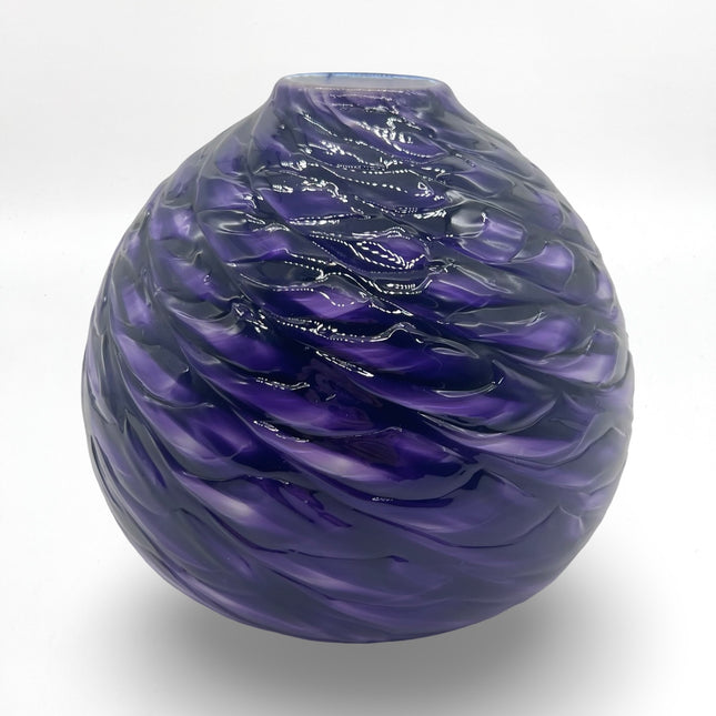 Purple Twisted Optic Vase