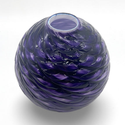 Purple Twisted Optic Vase