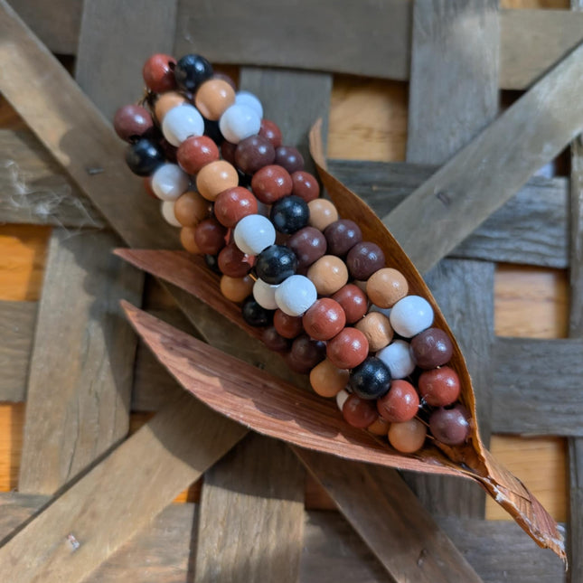 Corn with Black Beads & Husk