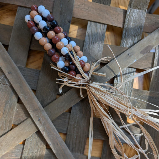 Corn with Black Beads & Straw