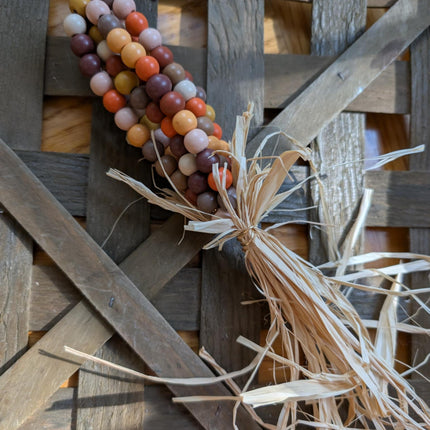Corn with Orange Beads & Straw