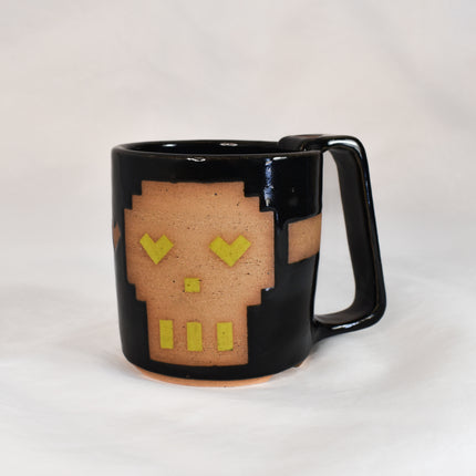 Black Pixel Skull Mug #1