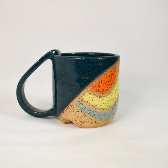 Teal Rainbow Orbit Mug