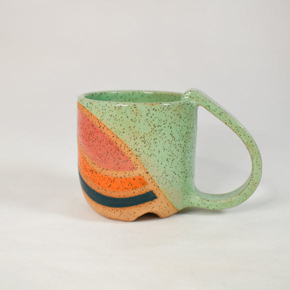 Turquoise Rainbow Orbit Mug