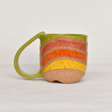 Rainbow Wave Mug -01|Lime