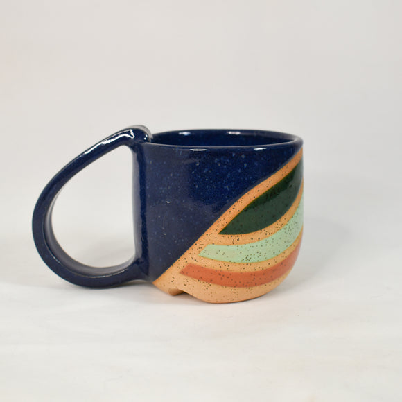 Blue Rainbow Orbit Mug