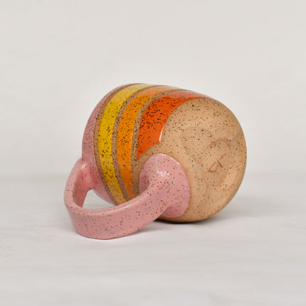 Rainbow Wave Mug -Pink
