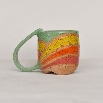 Rainbow Wave Mug -Turquoise