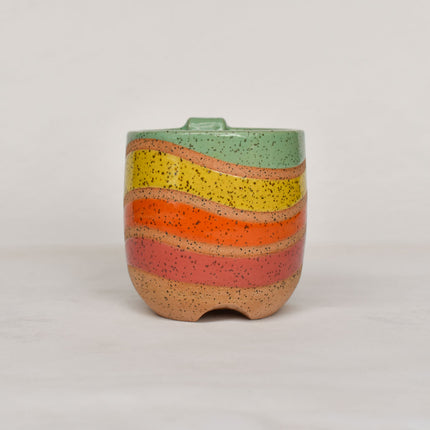 Rainbow Wave Mug -Turquoise