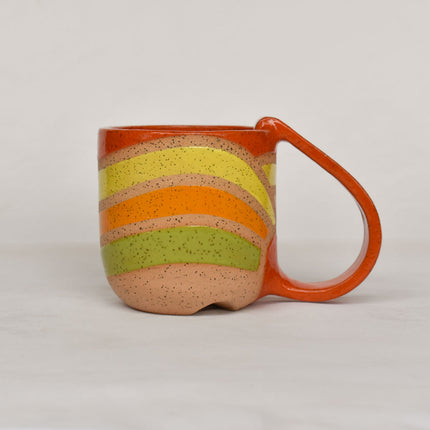 Rainbow Wave Mug -Orange