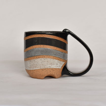 Rainbow Wave Mug -Black