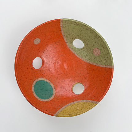Circle Fruit Bowl-Orange,Lime, Gold