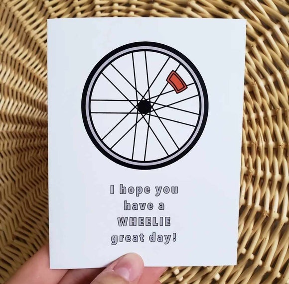Wheelie Great Day Card