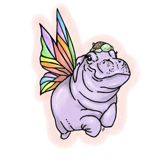 Flying Rainbow Hippo