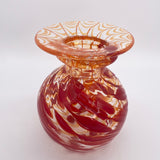 Red Orange Frit Vase